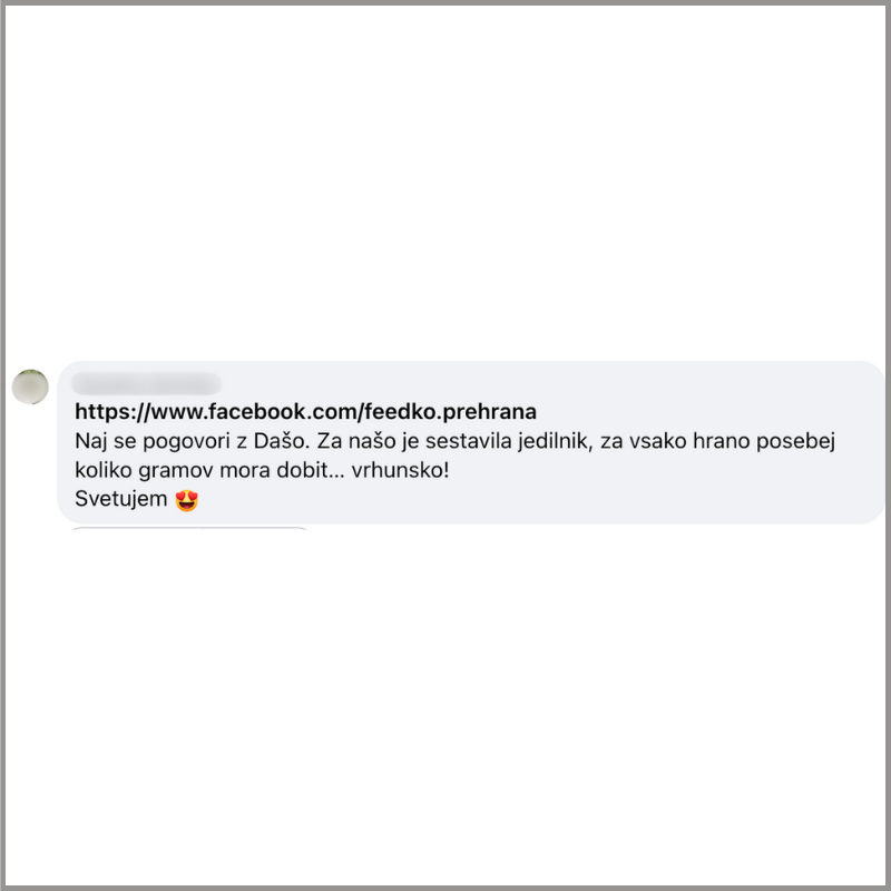 Mnenja strank, Feedko priporočamo