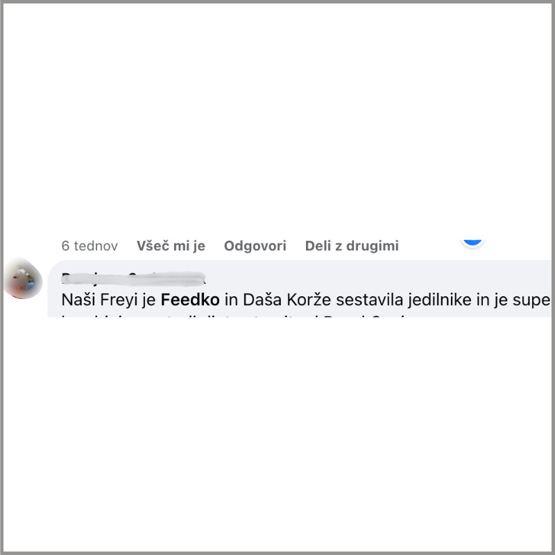 Mnenja strank, Feedko priporočamo