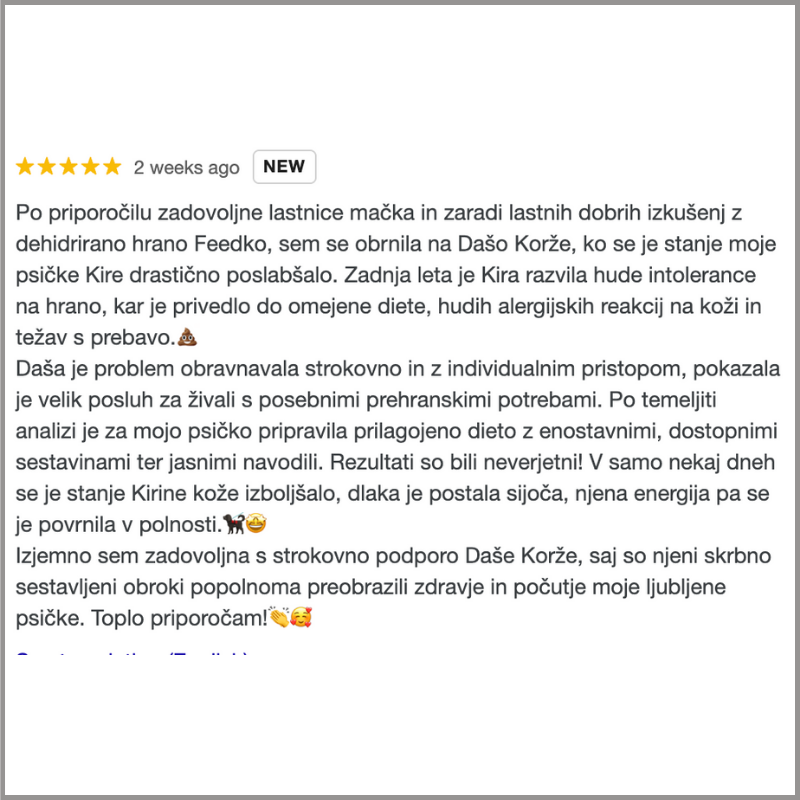 Mnenja strank, Feedko priporočamo