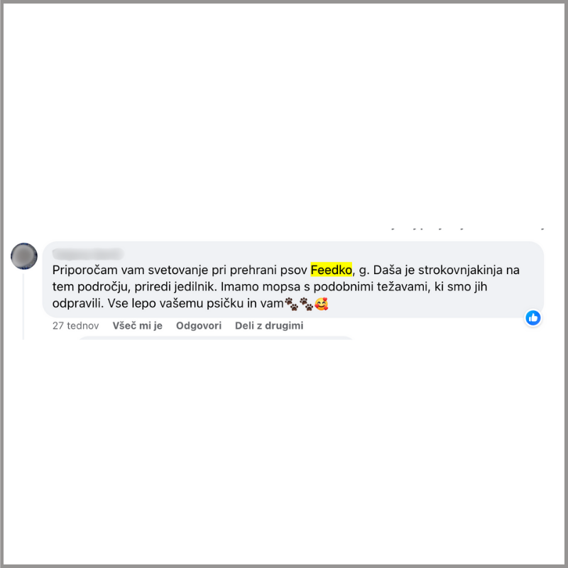 Mnenja strank, Feedko priporočamo