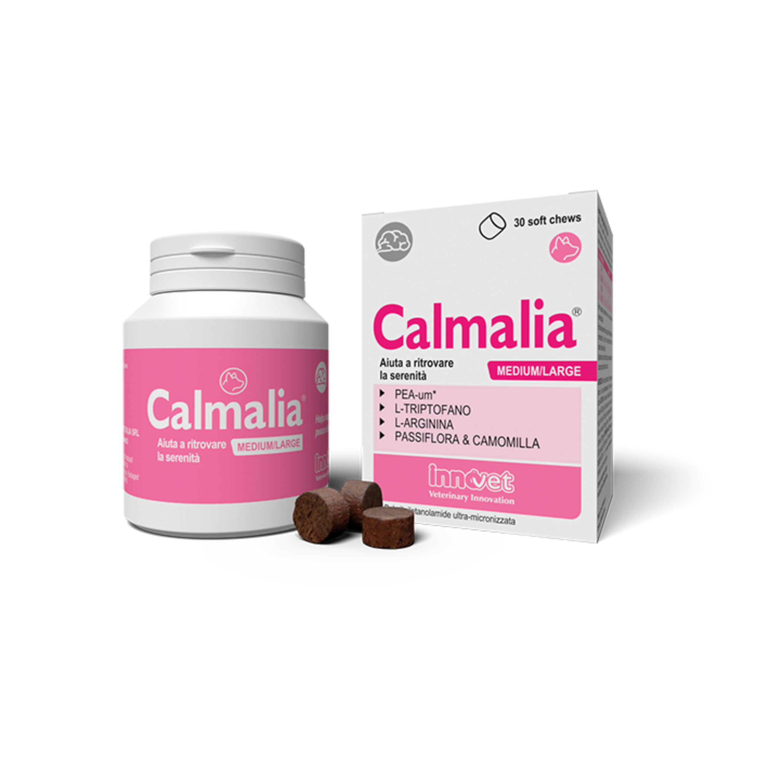Calmalia, Innovet, feedko, miren pes, umiritev.png